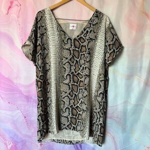 Buddy Love M Snakeskin Print Dress Preppy Luxury Boardwalk Coastal Boho Classy